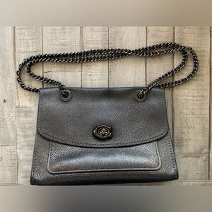 Coach convertible Parker crossbody in gunmetal